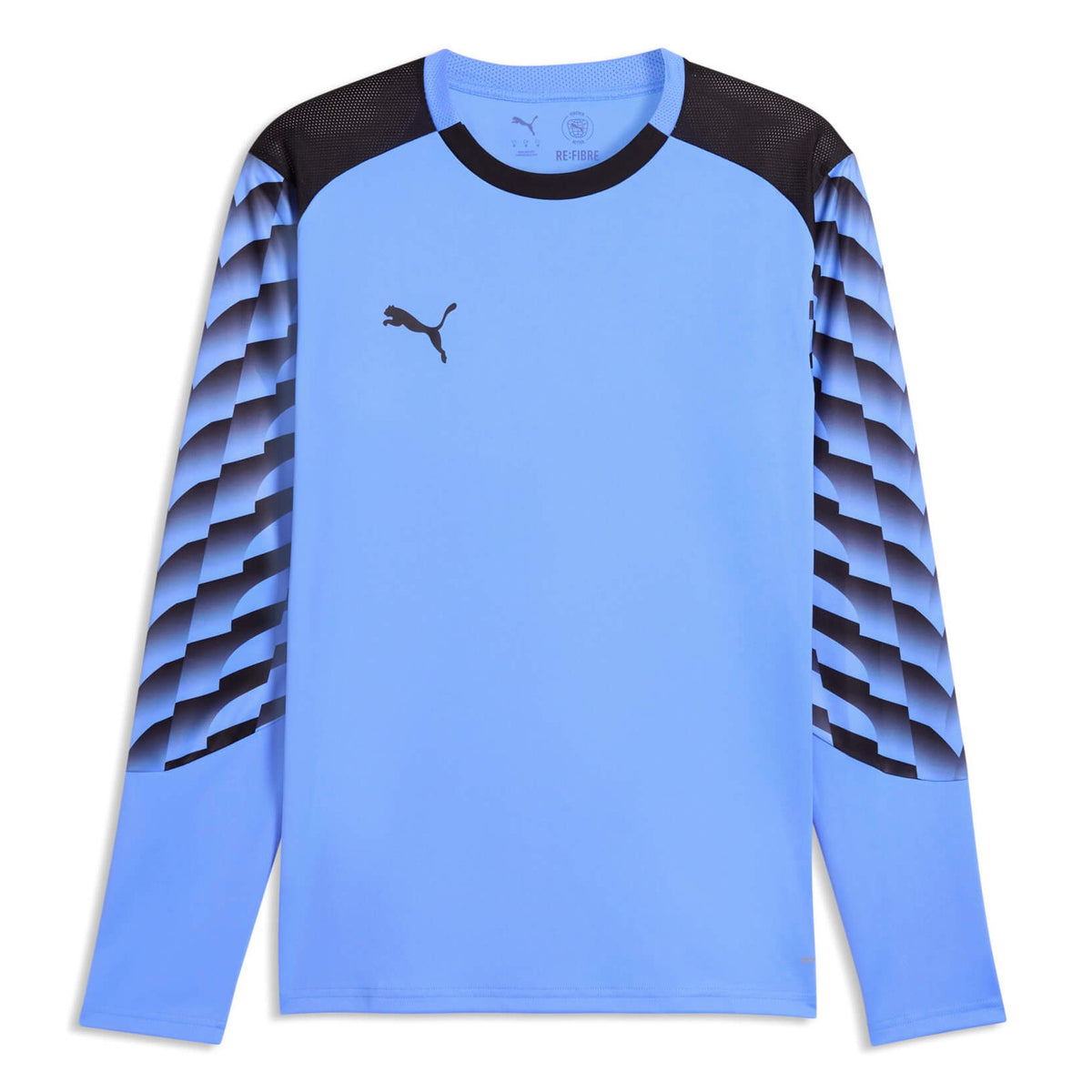 Puma TeamLIGA 26 Men's Goalkeeper Long-Sleeve Soccer Jersey Blue Glimmer_Puma Black (Front)