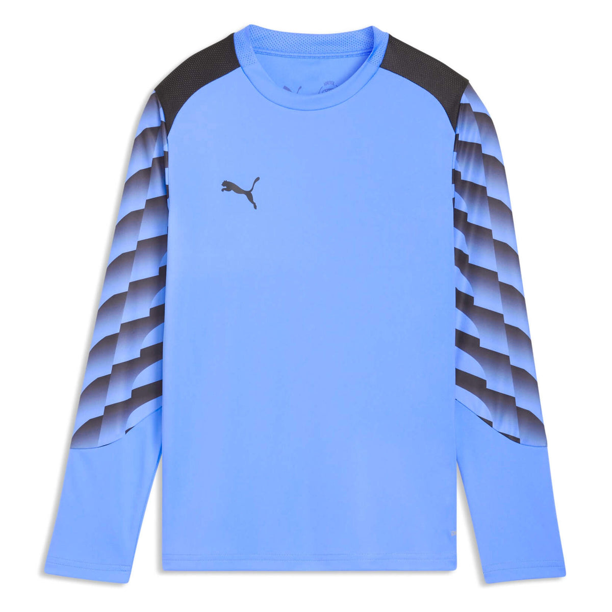 Puma TeamLIGA 26 Youth Goalkeeper Long-Sleeve Soccer Jersey Blue Glimmer/Puma Black (Front)