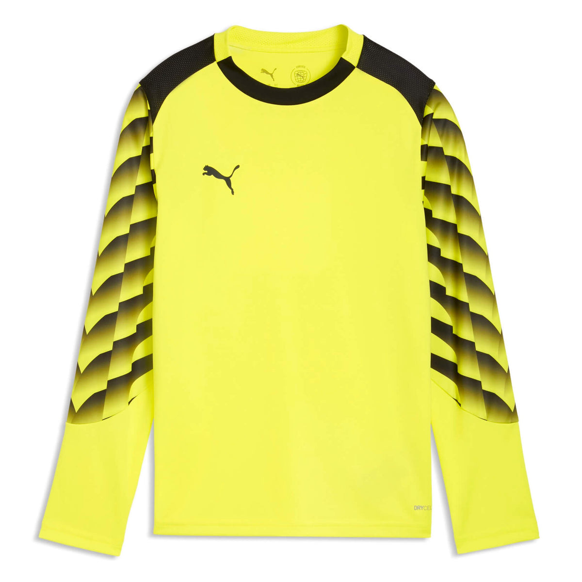 Puma TeamLIGA 26 Youth Goalkeeper Long-Sleeve Soccer Jersey Yellow Burst-Puma Black (Front)