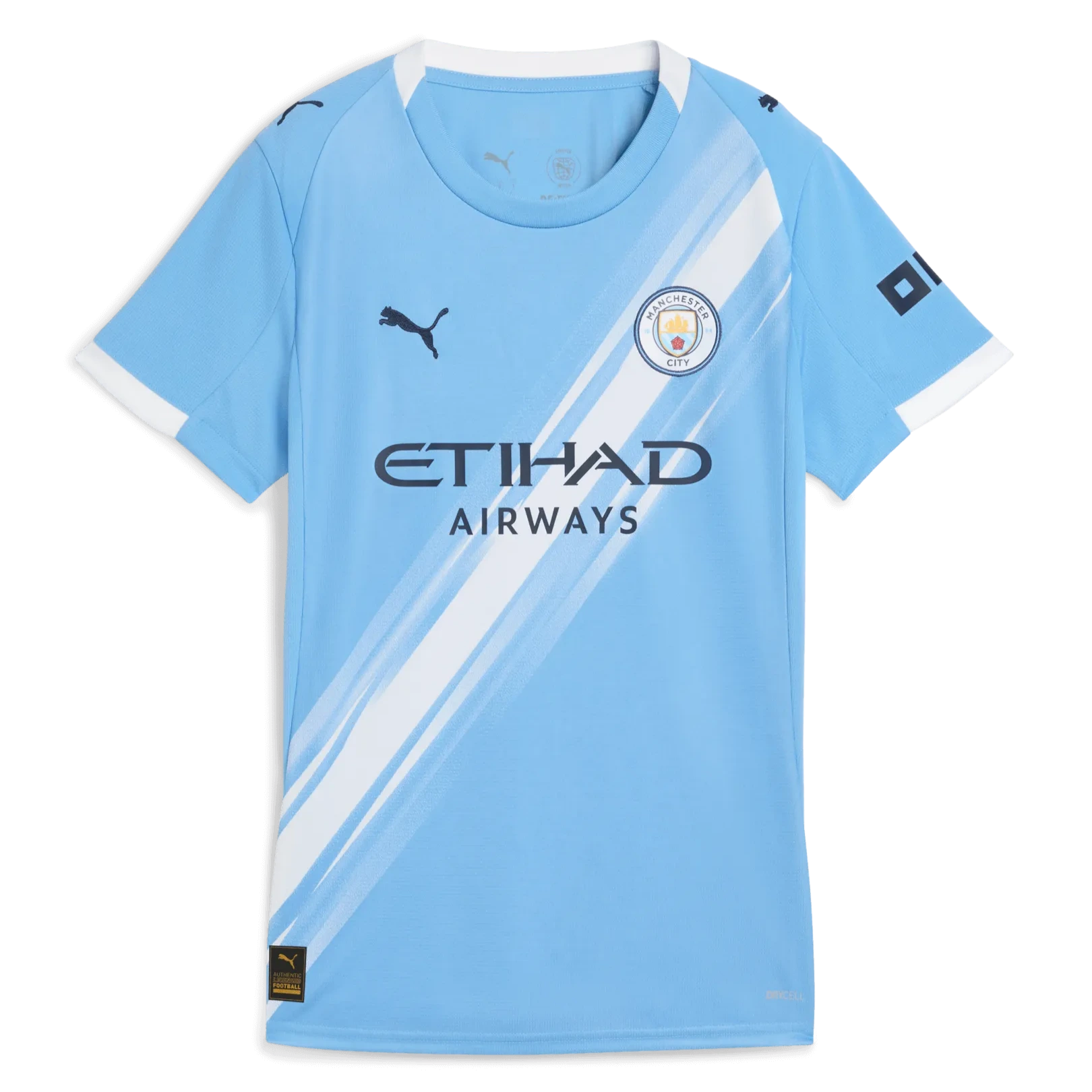 Puma 2025-26 Manchester City Women's Stadium Home Soccer Jersey (Front)