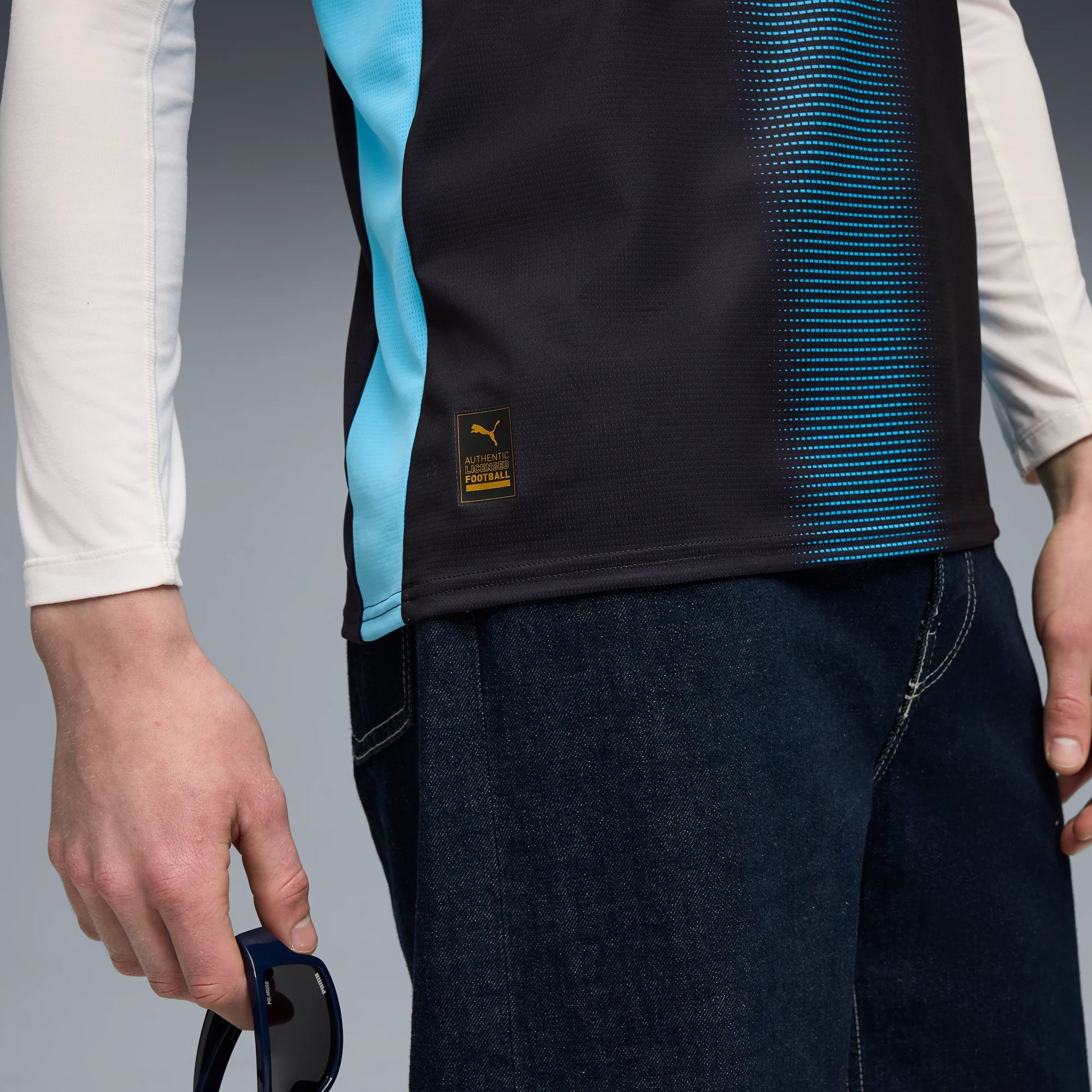 Puma 2025-26 Olympique de Marseille Men's Stadium Away Soccer Jersey (Detail 2)