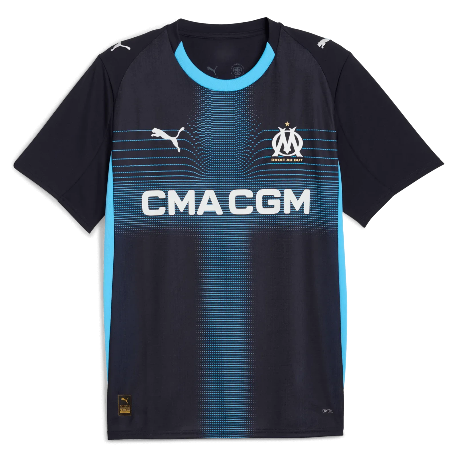 Puma 2025-26 Olympique de Marseille Men's Stadium Away Soccer Jersey (Front)