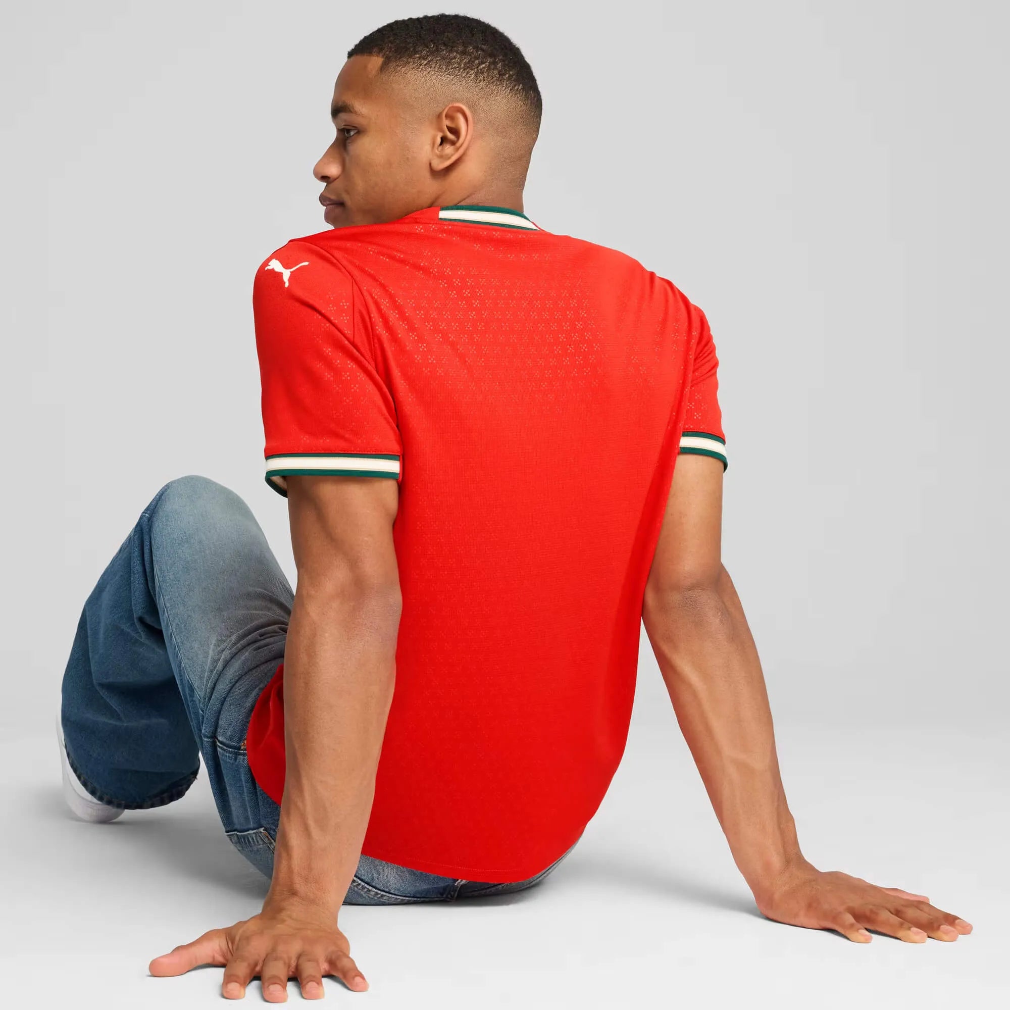 Puma 2025-26 Portugal Men's Stadium Home Jersey (Model - Back)