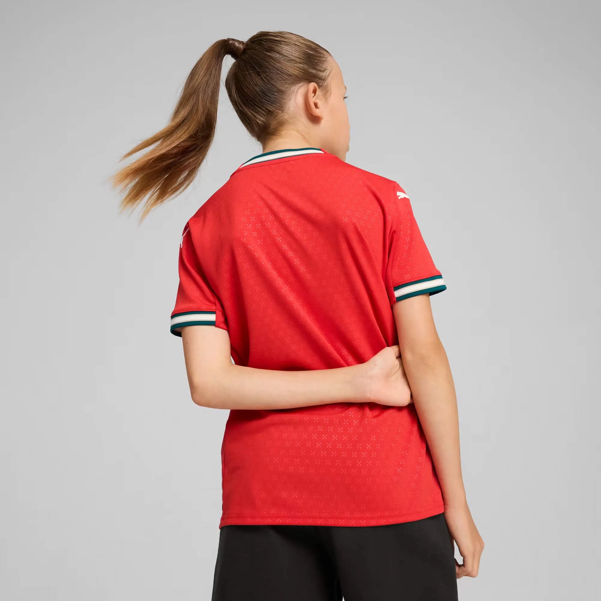 Puma 2025-26 Portugal Youth Stadium Home Jersey (Model - Back)
