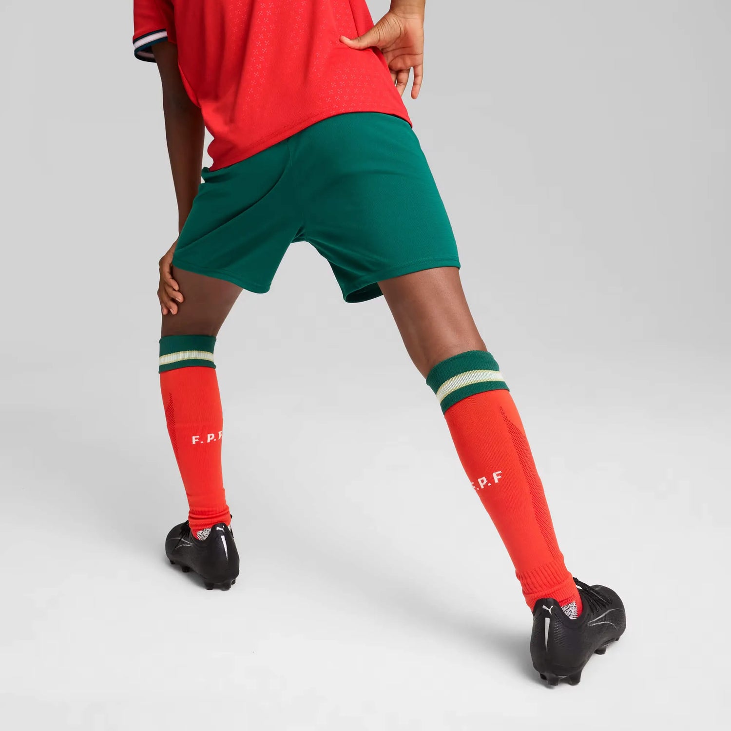 Puma 2025-26 Portugal Youth Stadium Home Shorts (Model - Back)
