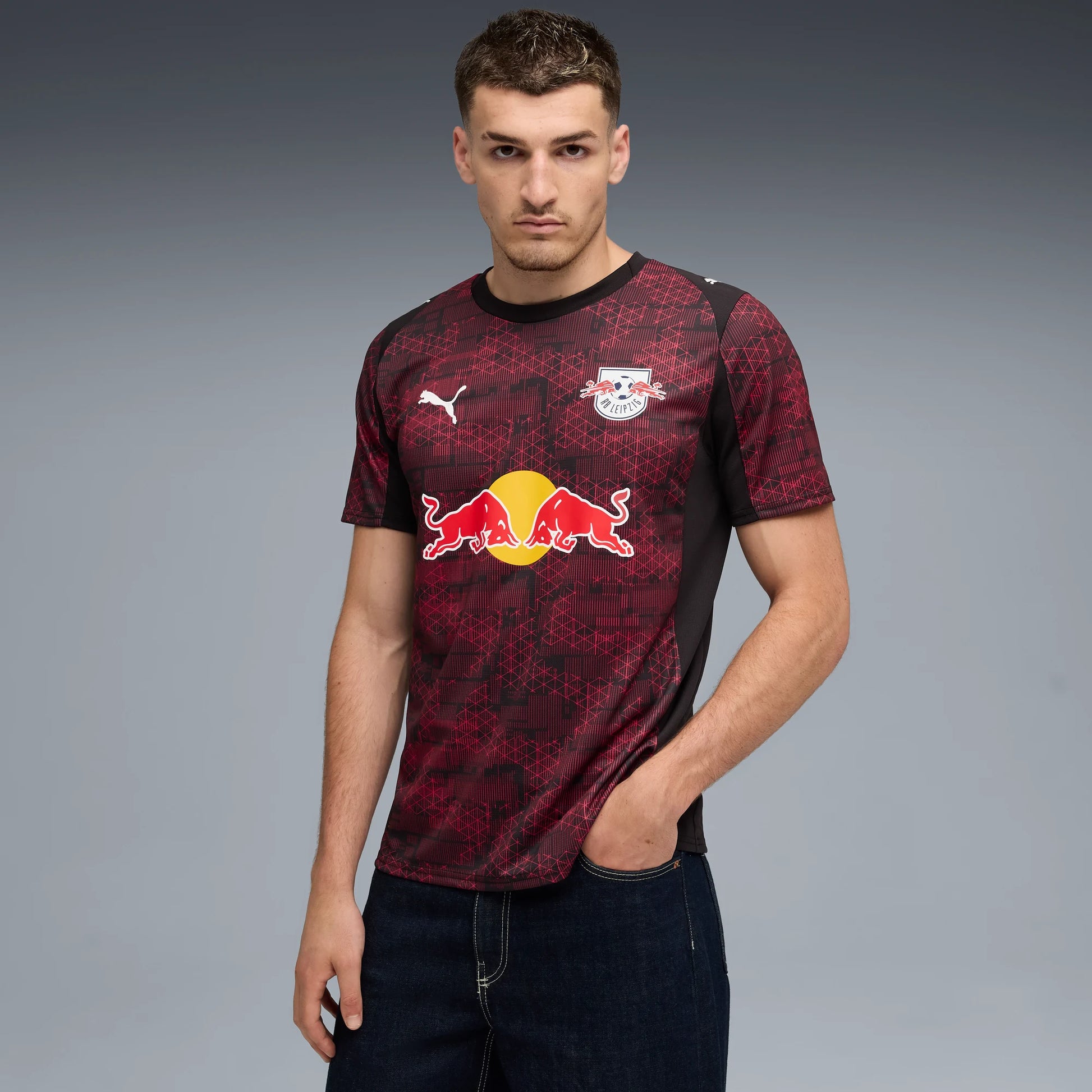 Puma 2025-26 RB Leipzig Men's Stadium Third Soccer Jersey (Model - Front)