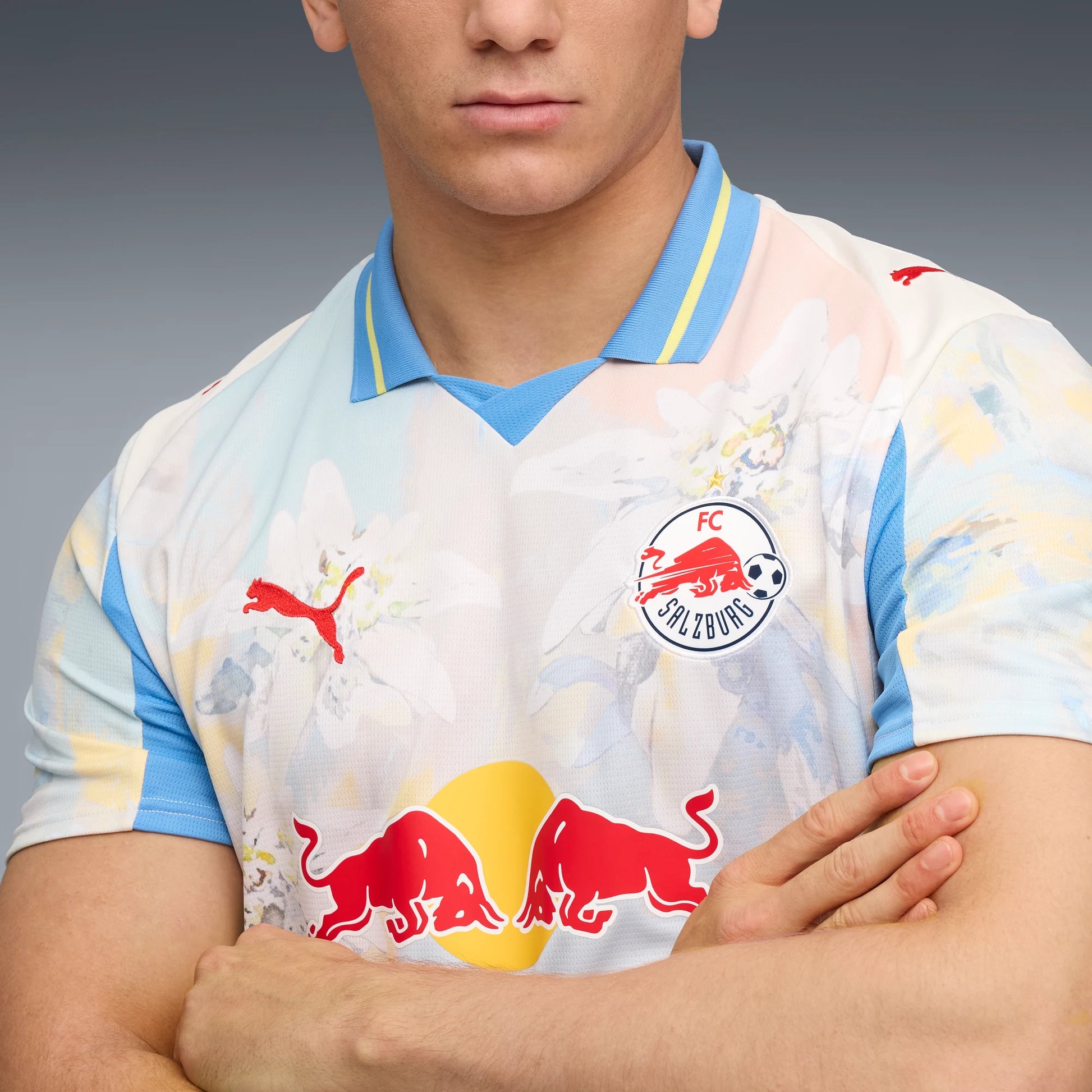 Puma 2025 RB Salzburg Men's Club World Cup KidSuper Stadium Home Soccer Jersey (Detail 1)