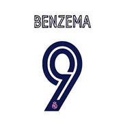 Real Madrid 2020/21 Third Benzema #9 Jersey Name set