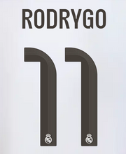 Real Madrid 2025/26 Home RODRYGO #11 Youth Official Name Set