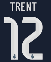 Real Madrid 2025/26 Away TRENT #12 Official Name Set
