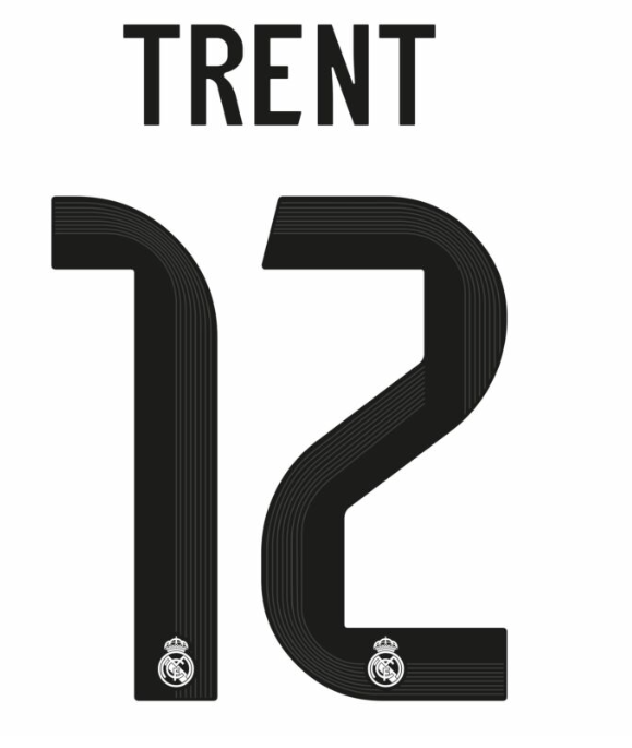 Real Madrid 2025/26 Home TRENT #12 Official Name Set