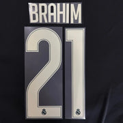 Real Madrid 2026/27 Away BRAHIM # 21 Official Name Set