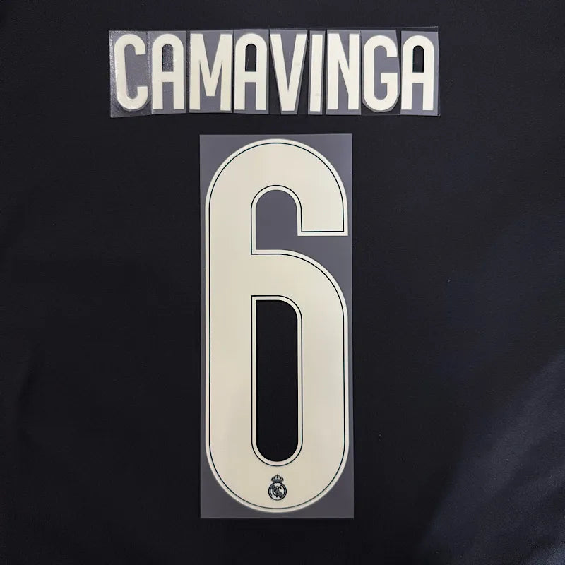 Real Madrid 2026/27 Away CAMAVINGA #6 Official Name Set