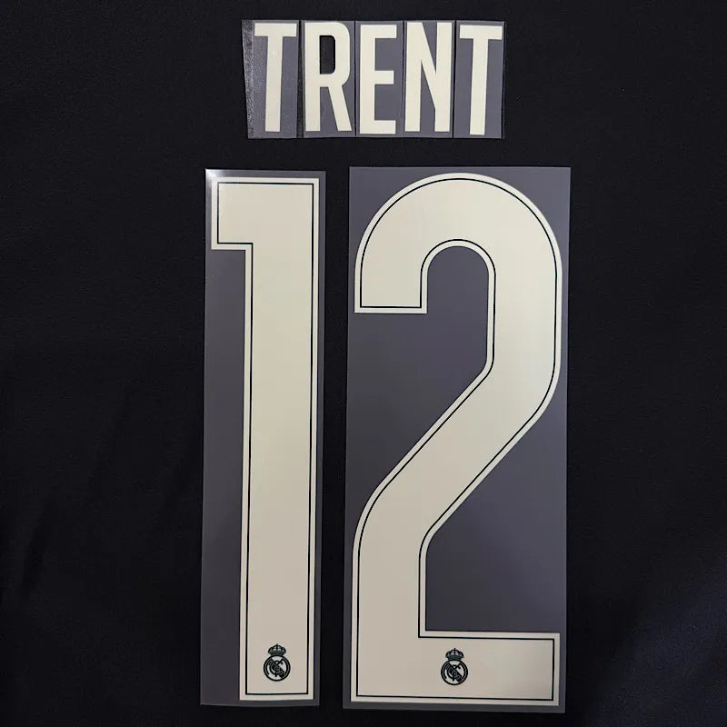 Real Madrid 2026/27 Away TRENT #12 Official Name Set