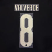 Real Madrid 2026/27 Away VALVERDE #8 Official Name Set