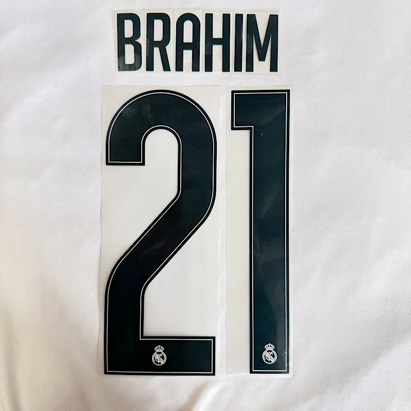 Real Madrid 2026/27 Home BRAHIM # 21 Official Name Set