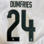 Real Madrid 2026/27 Home DUMFRIES #24 Official Name Set