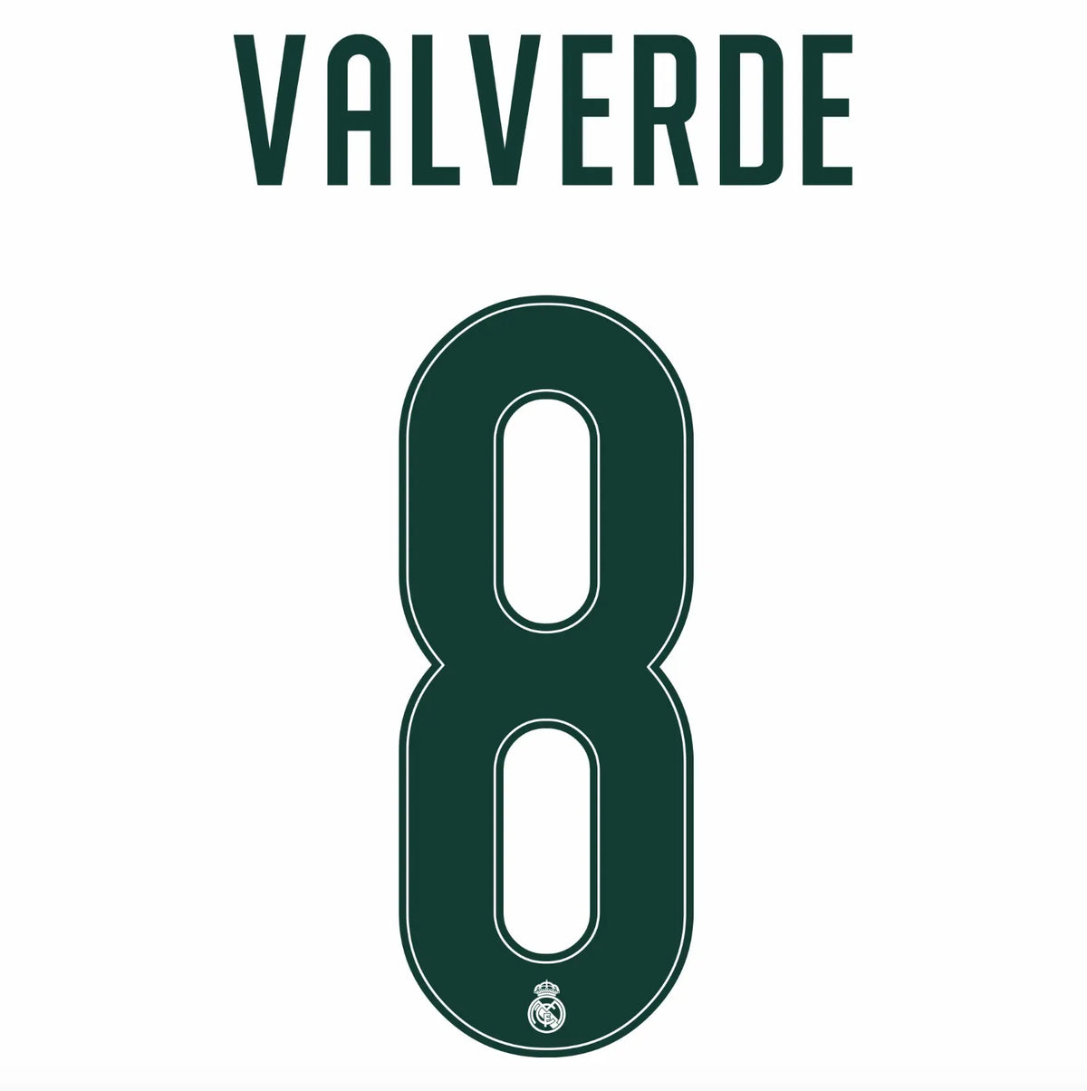 Real Madrid 2026/27 Home VALVERDE #8 Official Name Set