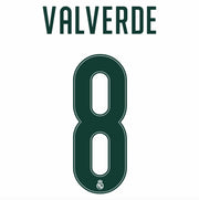 Real Madrid 2026/27 Home VALVERDE #8 Youth Official Name Set