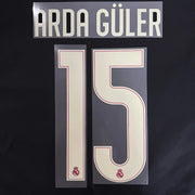 Real Madrid 2026/27 Third ARDA GULLER #15 Official Name Set (CL Version)