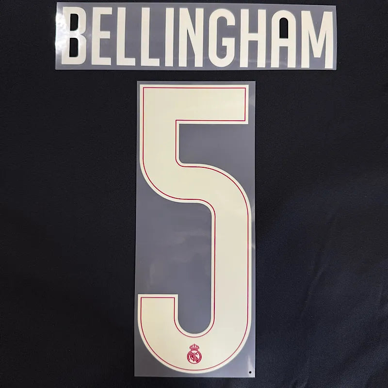 Real Madrid 2026/27 Third BELLINGHAM #5 Official Name Set (CL Version)