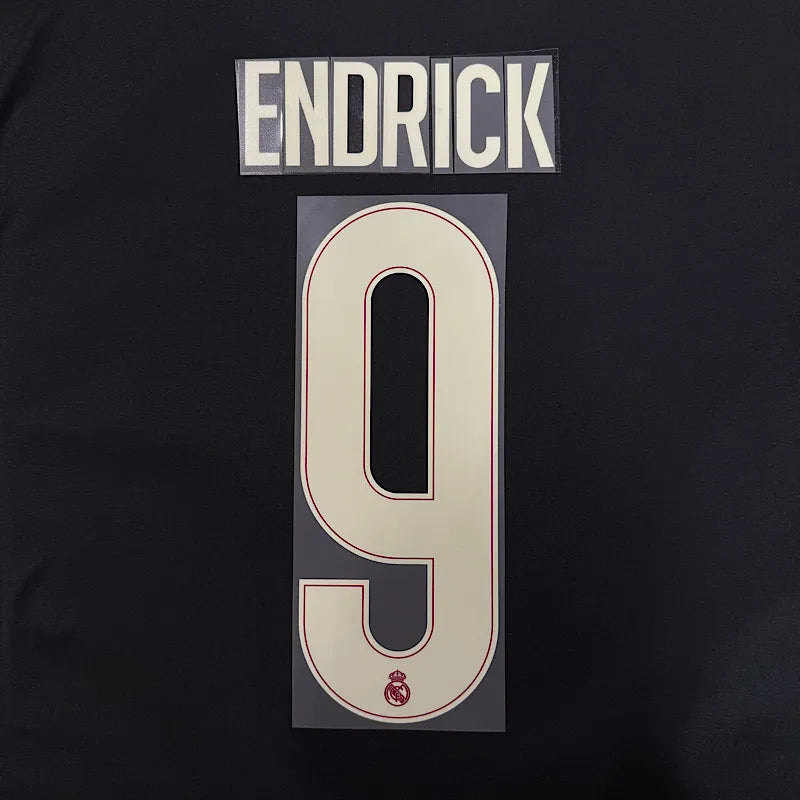 Real Madrid 2026/27 Third ENDRICK #9 Official Name Set (CL Version)