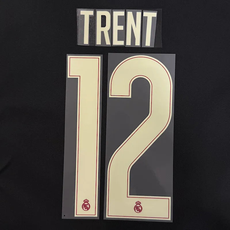 Real Madrid 2026/27 Third TRENT #12 Official Name Set