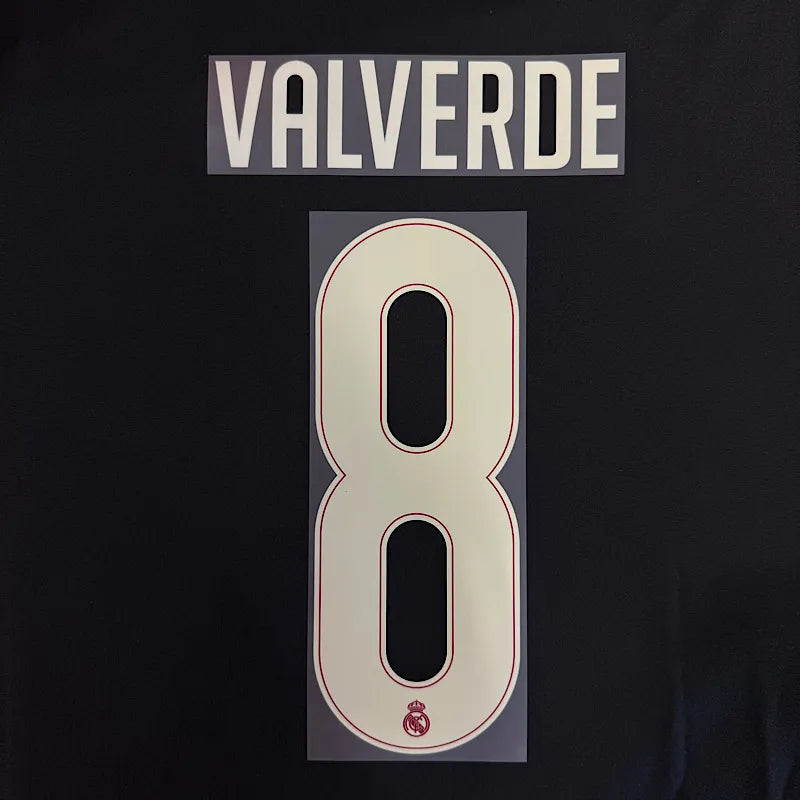 Real Madrid 2026/27 Third VALVERDE #8 Official Name Set (CL Version)