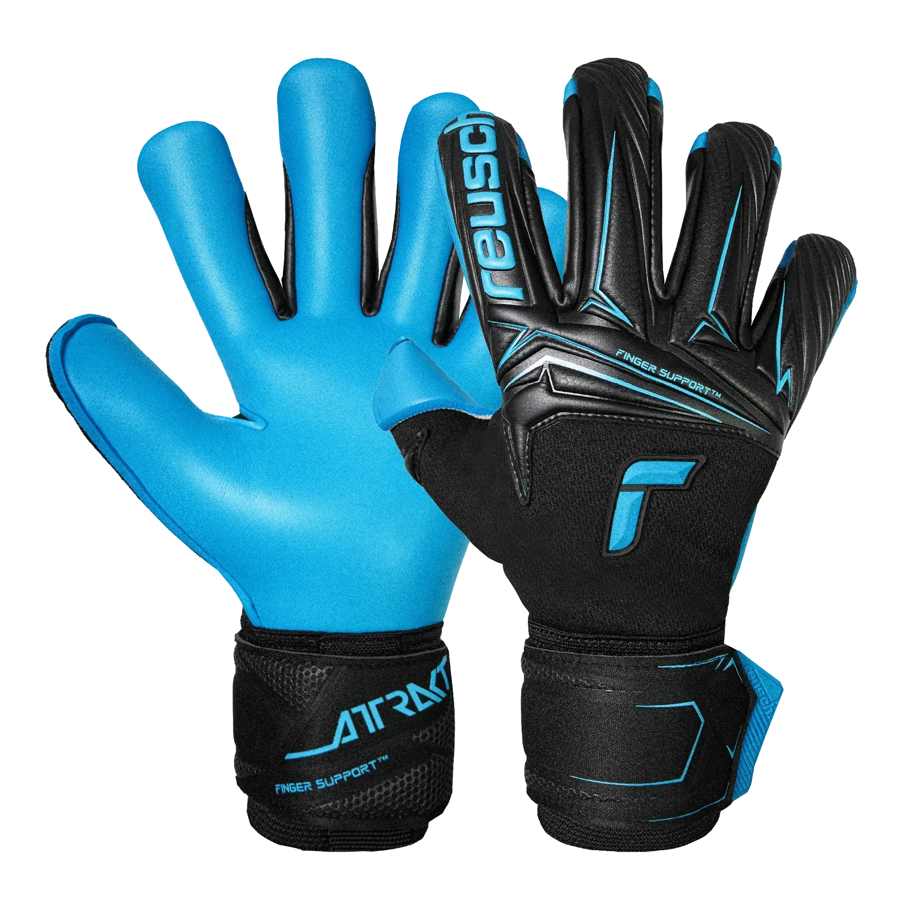 Reusch Attrakt Aqua Finger Support Goalkeeper Gloves (Pair)