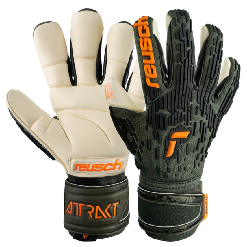 Reusch Attrakt Freegel Gold X Finger Support Goalkeeper Gloves (Pair)