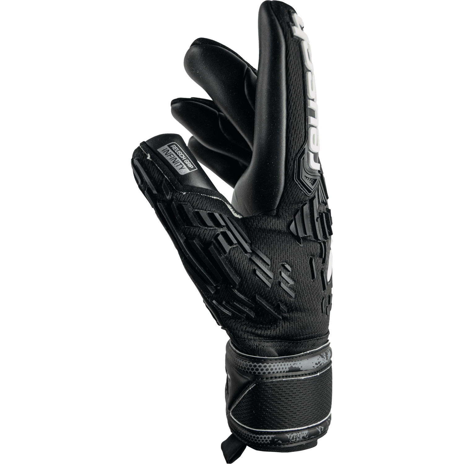 Reusch Attrakt Freegel Infinity Finger Support Goalkepper Gloves Black (Single - Side)