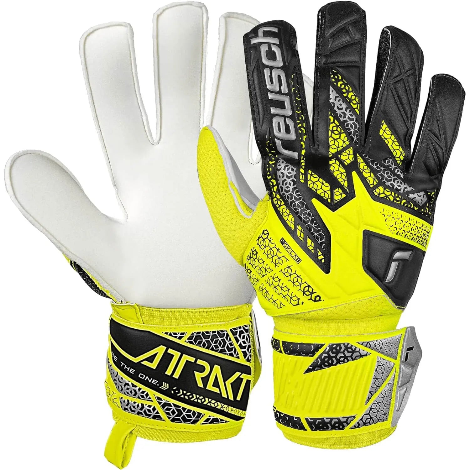 Reusch Attrakt Solid Finger Support Goalkeeper Gloves (Pair)