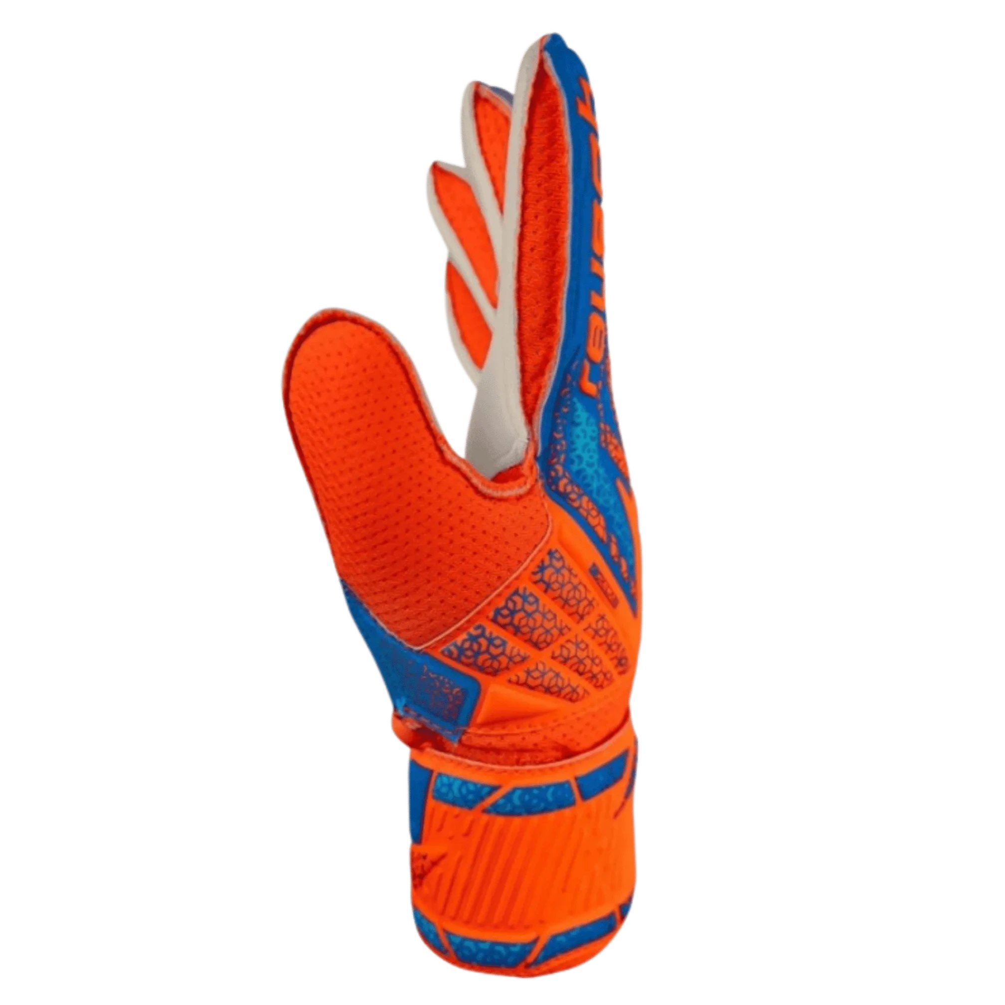 Reusch Attrakt Solid Goalkeeper Gloves Shocking Orange/Blue (Single - Side)