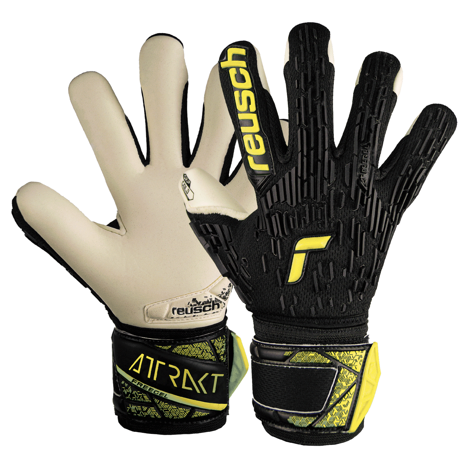 Reusch JR Attrakt Freegel Gold FS Goalkeeper Gloves (Set)