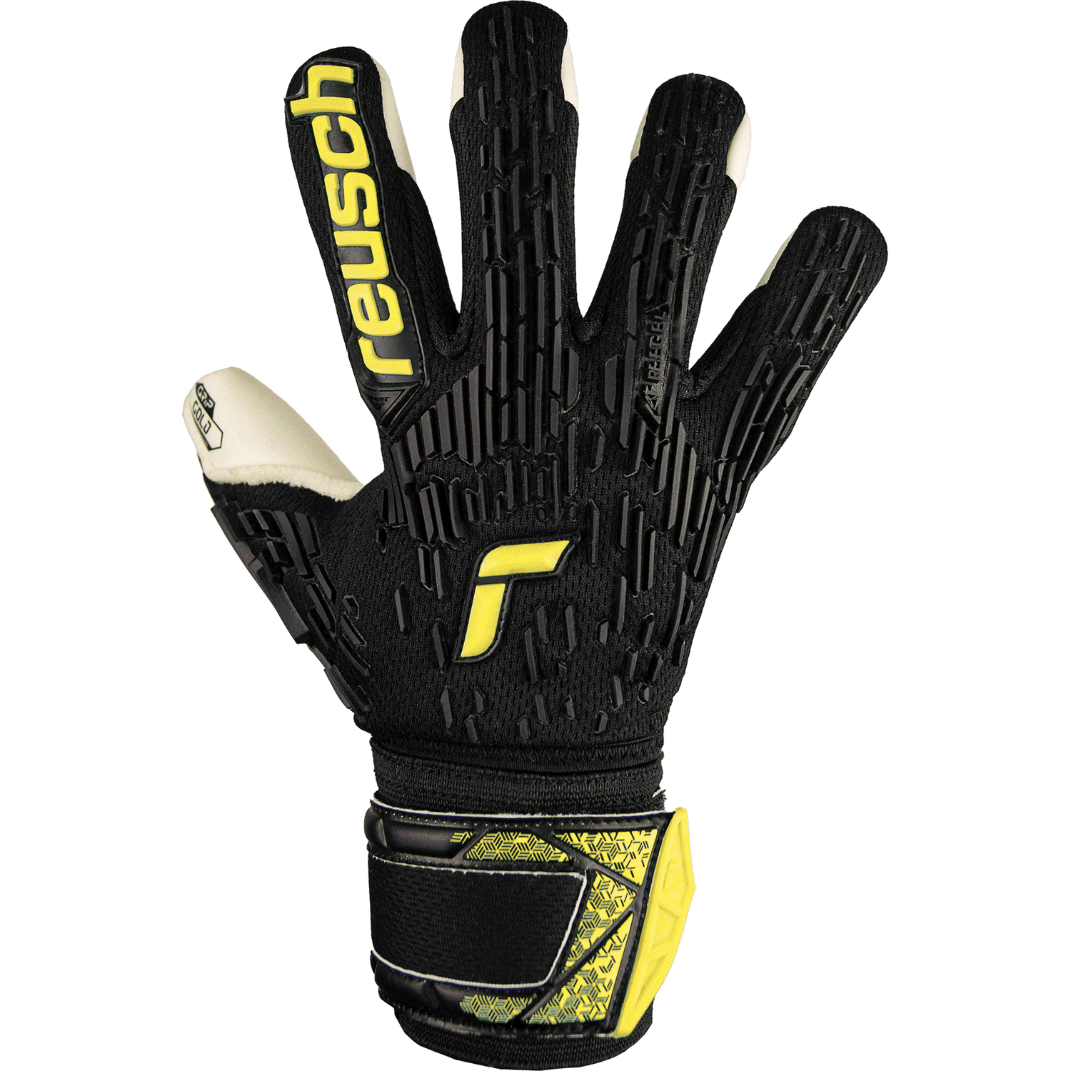 Reusch JR Attrakt Freegel Gold FS Goalkeeper Gloves (Single - Outer)