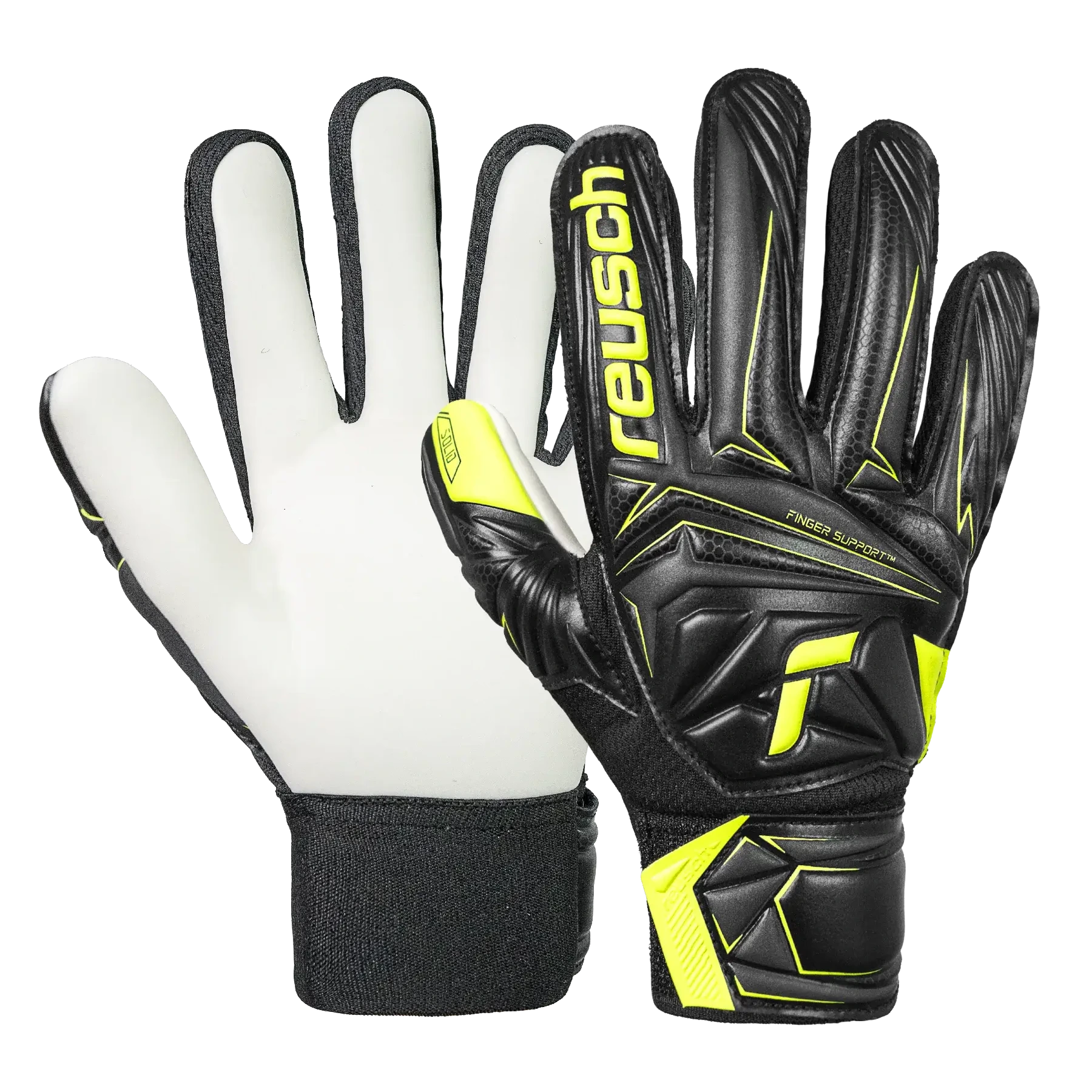 Reusch Junior Attrakt Starter Solid Finger Support Goalkeeper Gloves (Pair)
