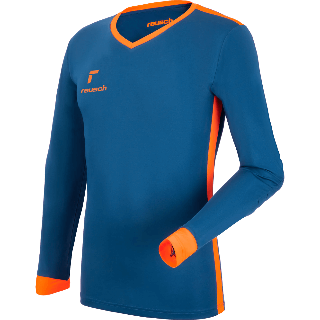 Reusch Match Long-Sleeve Padded Goalkeeper Jersey True Blue-Orange (Front)