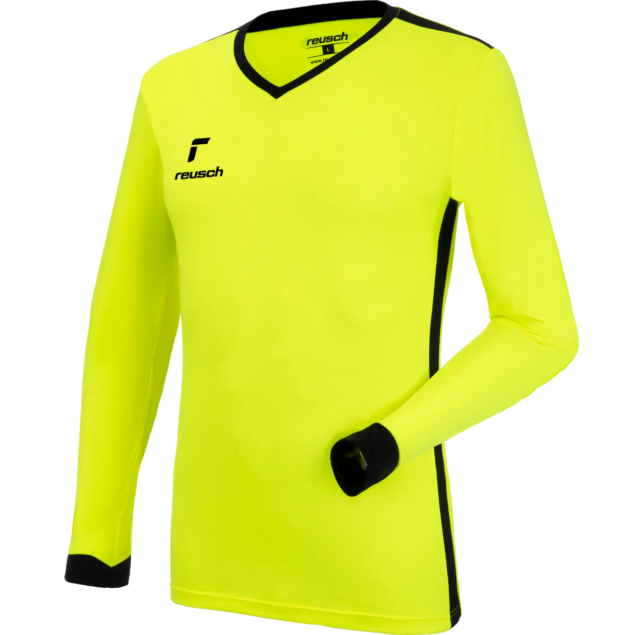 Reusch Match Long-Sleeve Padded Goalkeeper Jersey Yellow-Black (Front)