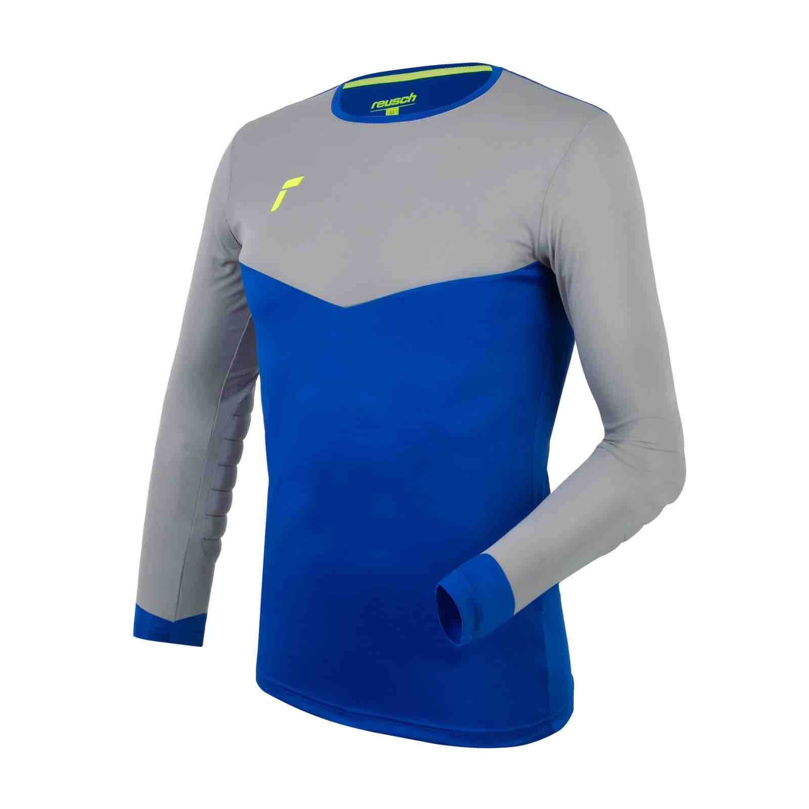 Reusch Match II Padded Goalkeeper Jersey Vapor Grey_Blue_Yellow (Front)