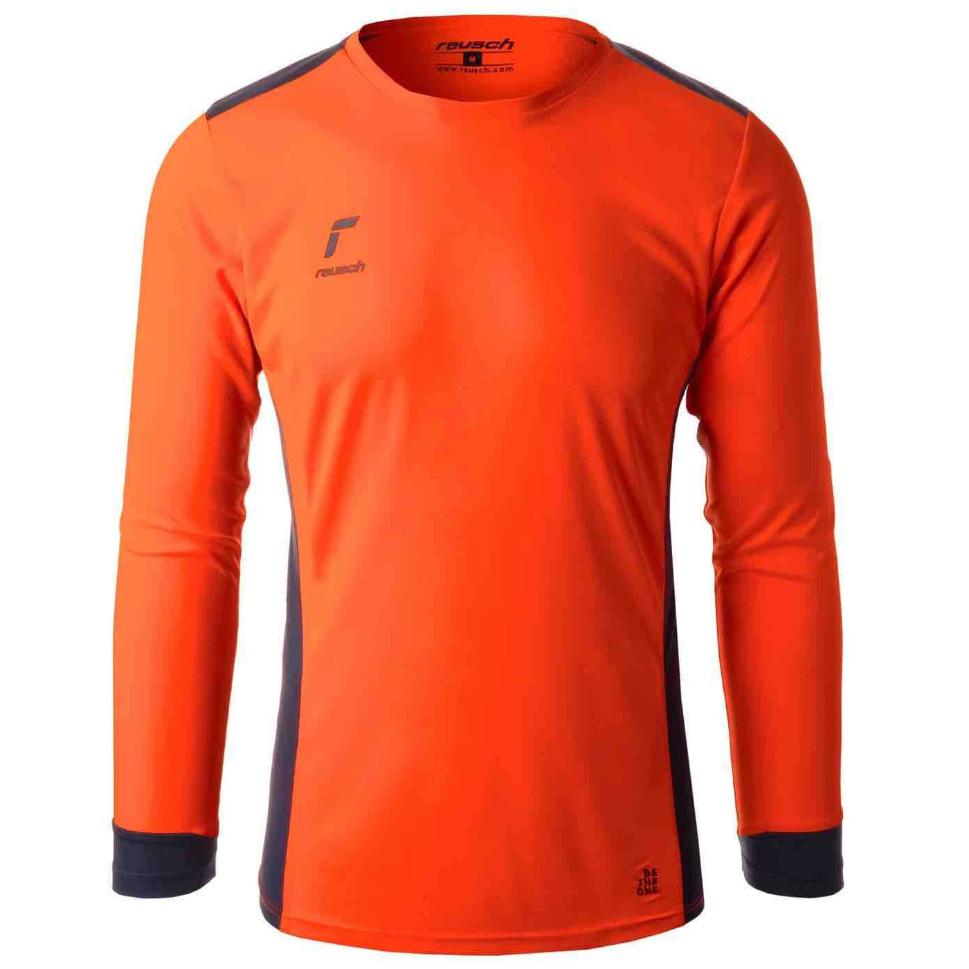 Reusch Men's Match Long-Sleeve Padded Goalkeeper Soccer Jersey Shocking Orange_Blue (Front)