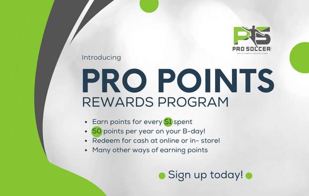prosoccer.com rewards program banner/graphic