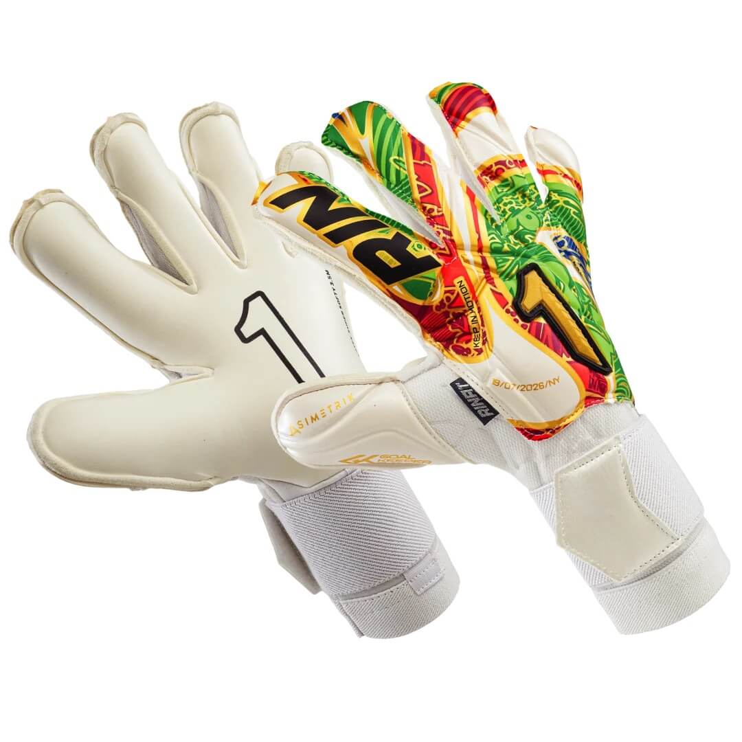 Rinat Asimetrik Prime Spines Goalkeeper Gloves White/Multicolor (Pair - Lateral)