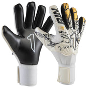 Rinat Asimetrik Training Spines Finger Protection Goalkeeper Glove White/Gold (Pair)