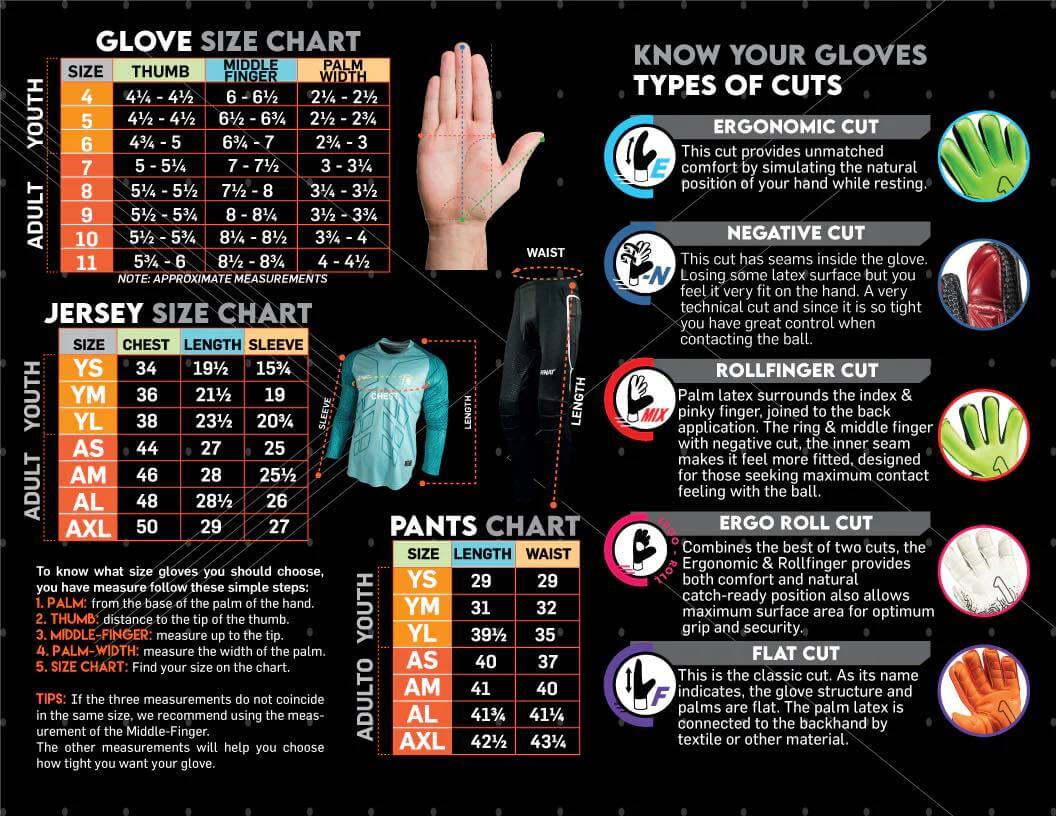 Rinat Youth Asimetrik Training Spines Finger Protection Goalkeeper Glove White/Gold (Size Chart)