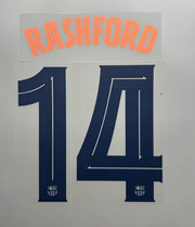 Barcelona 2025/26 Third RASHFORD #14 Official Name Set