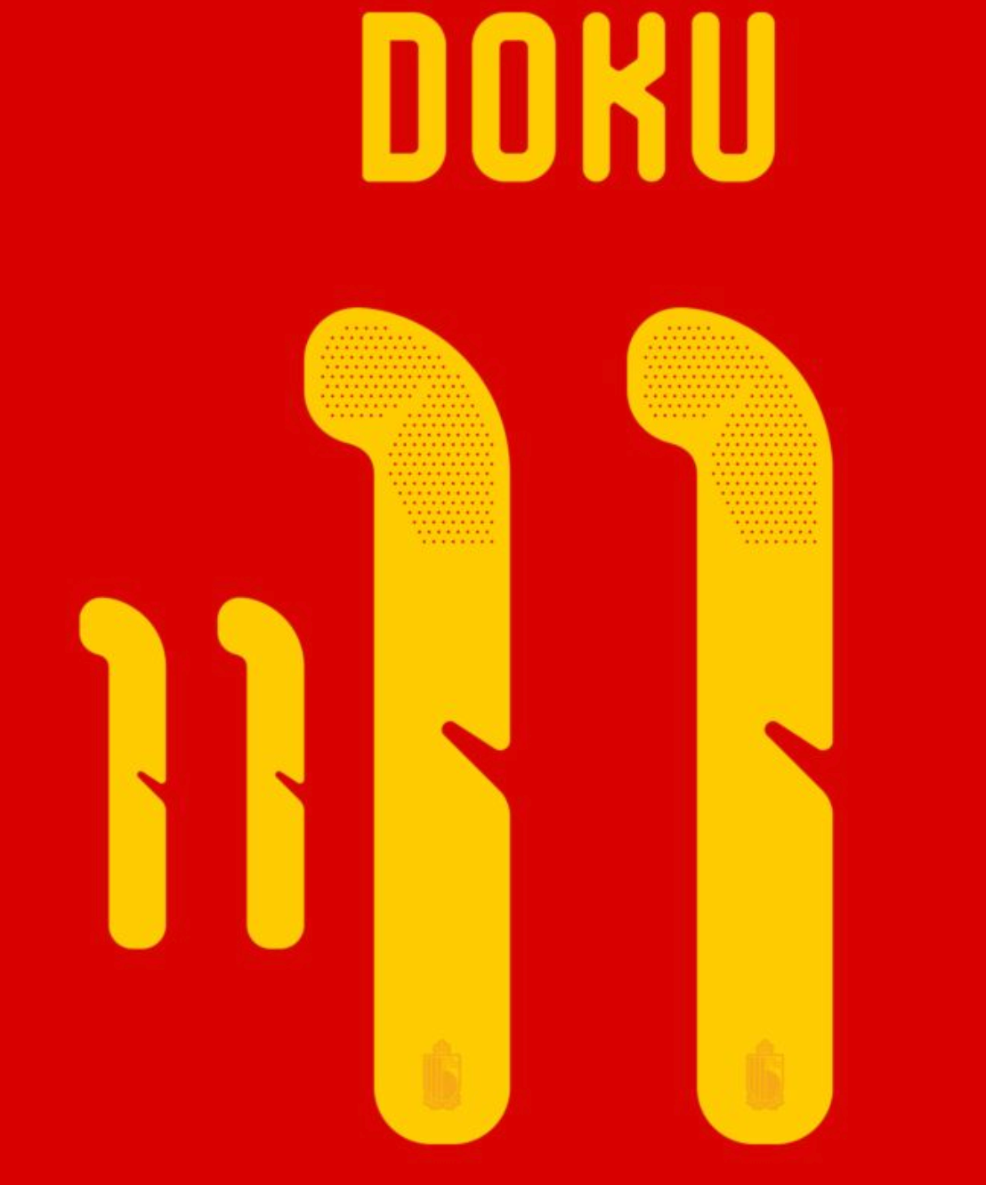 Belgium 2026- Home DOKU #11 Official Name Set