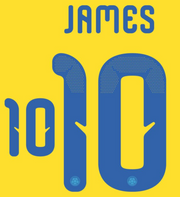 Colombia 2026- Home JAMES #10 Official Jersey Name Set