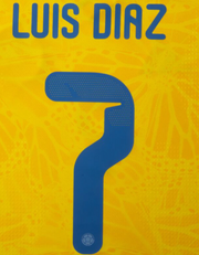 Colombia 2026- Home LUIS DIAZ #7 Official Jersey Name Set