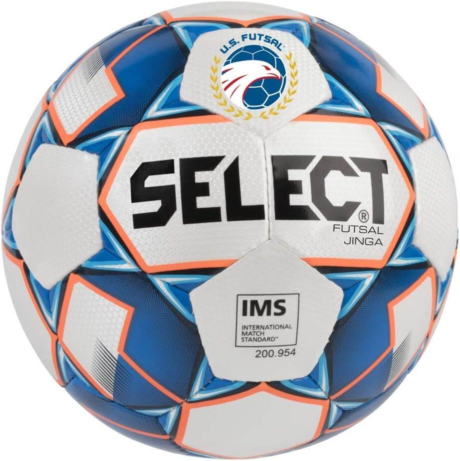 Select Jinga Futsal Ball - Shiny White (Front)