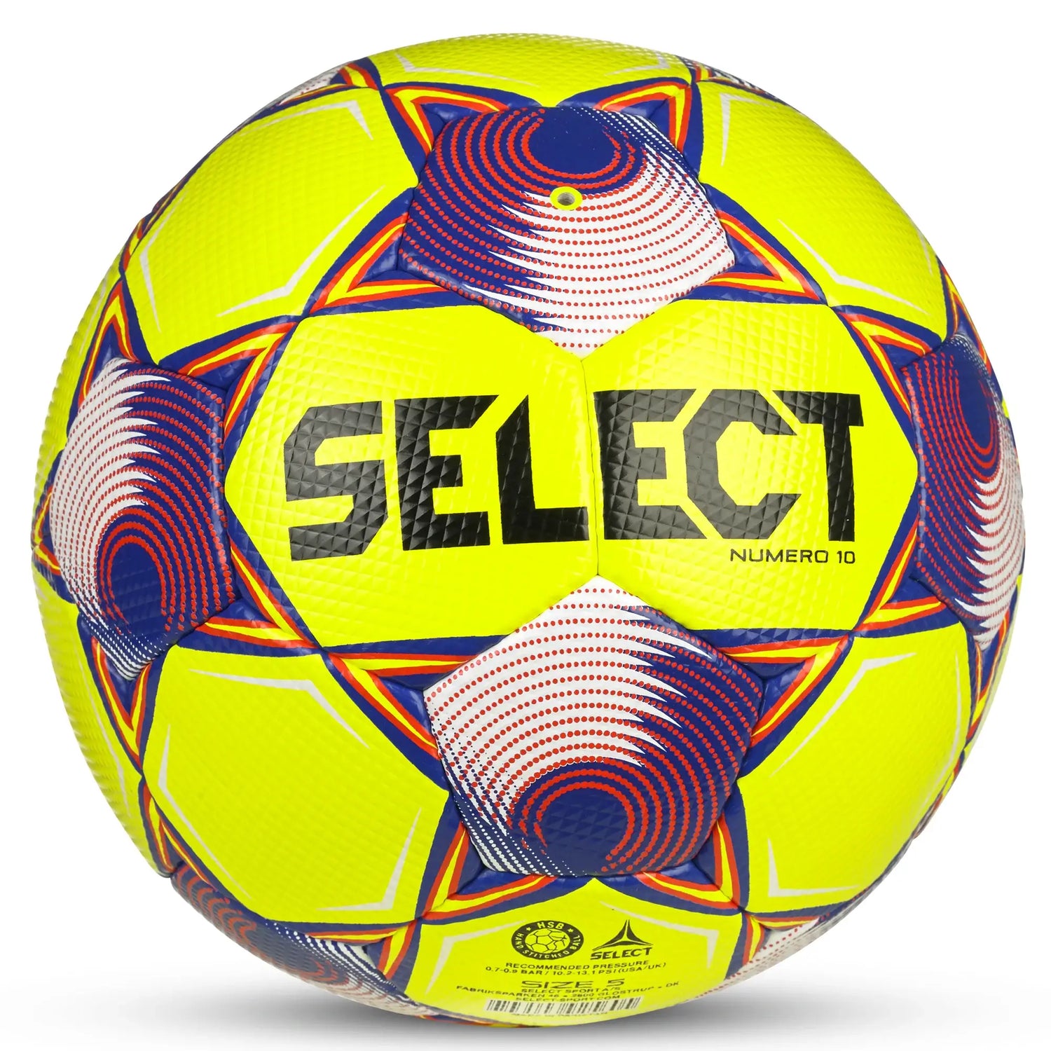 Select v25 Numero 10 Fifa Basic Soccer Ball - Yellow-Blue-Red (Back)